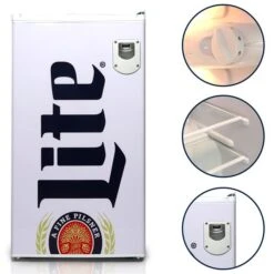 Réfrigérateur Compact De 3,2 Pi³ (90 L) Blanc Par Miller Lite Avec Ouvre-bouteille 11 Réfrigérateur Compact De 3,2 Pi³ (90 L) Blanc Par Miller Lite Avec Ouvre-bouteille -Outsunnies Boutique 332002976 AlternateImage4 l