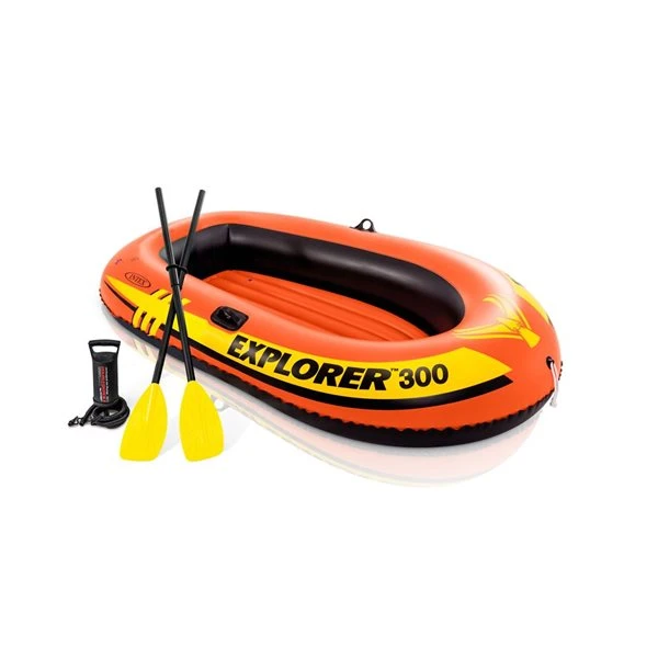 Bateau Explorer 300 Intex 73 X 37 X 16 Po, Capacité 210 Lb, Rames Aluminium 48 Po Et Pompe Incluses 3 Bateau Explorer 300 Intex 73 X 37 X 16 Po, Capacité 210 Lb, Rames Aluminium 48 Po Et Pompe Incluses