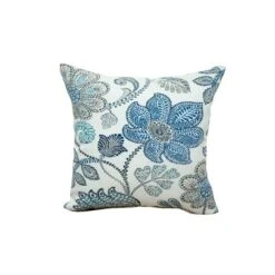 Coussin D'appoint Carré Bozano Inc à Motif Fleuri Beige De 16 Po