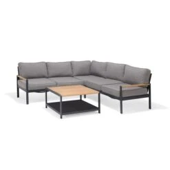 Ensemble Sectionnel Extérieur Panama De LifestyleGarden Gris Avec Table