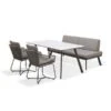 Ensemble à Dîner Extérieur Opal De LifestyleGarden Gris Chaises/banquette/table 4 Pièces 2 Ensemble à Dîner Extérieur Opal De LifestyleGarden Gris Chaises/banquette/table 4 Pièces -Outsunnies Boutique 332004087 MainImage 001 l