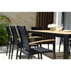 Ensemble à Dîner Extérieur Portals De LifestyleGarden Noir Table 82,7 Po 9 Pièces 11 Ensemble à Dîner Extérieur Portals De LifestyleGarden Noir Table 82,7 Po 9 Pièces -Outsunnies Boutique 332004096 AlternateImage4 l