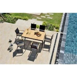 Ensemble à Dîner Extérieur Portals De LifestyleGarden Noir 7 Pièces -Outsunnies Boutique 332004098 AlternateImage2 l