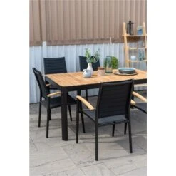 Ensemble à Dîner Extérieur Portals De LifestyleGarden Noir 7 Pièces -Outsunnies Boutique 332004098 AlternateImage4 l