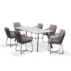 Ensemble à Dîner Extérieur Opal De LifestyleGarden Gris Table 86,6 Po 7 Pièces -Outsunnies Boutique 332004105 MainImage 001 l