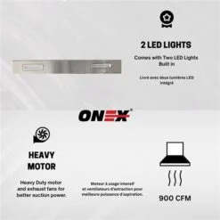 Hotte Murale De 30 po En Acier Inoxydable à 900 pi³/min Onex -Outsunnies Boutique 332004668 AlternateImage4 l