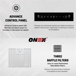 Hotte Aspirante D'îlot De 30 Po En Acier Inoxydable Onex Avec Conduit D'évacuation 10 Hotte Aspirante D'îlot De 30 Po En Acier Inoxydable Onex Avec Conduit D'évacuation -Outsunnies Boutique 332004669 AlternateImage3 l