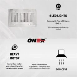 Hotte Aspirante D'îlot De 30 Po En Acier Inoxydable Onex Avec Conduit D'évacuation 11 Hotte Aspirante D'îlot De 30 Po En Acier Inoxydable Onex Avec Conduit D'évacuation -Outsunnies Boutique 332004669 AlternateImage4 l