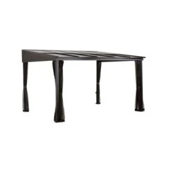 Abri De Jardin En Appentis Rectangulaire Sojag Pompano 10 X 12 Po Métal Gris Anthracite Avec Toit En Polycarbonate