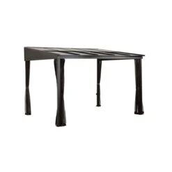 Abri De Jardin En Appentis Carré Sojag Pompano 10 X 10 Po Métal Gris Anthracite Avec Toit En Polycarbonate