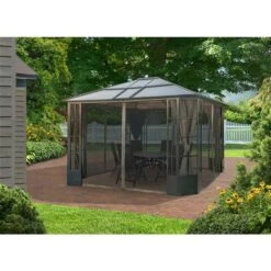 Abri De Jardin Rectangulaire Sojag Savino 10 X 12 Po Métal Noir Avec Toit En Polycarbonate 10 Abri De Jardin Rectangulaire Sojag Savino 10 X 12 Po Métal Noir Avec Toit En Polycarbonate -Outsunnies Boutique 332004971 AlternateImage4 l