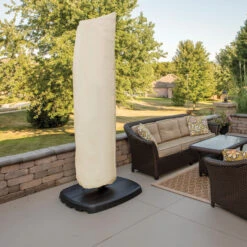 Housse Pour Parasol Excentré Par Mr. Bar-B-Q En Polyéthylène, 30 Po X 100 Po, Taupe -Outsunnies Boutique 34085071d L