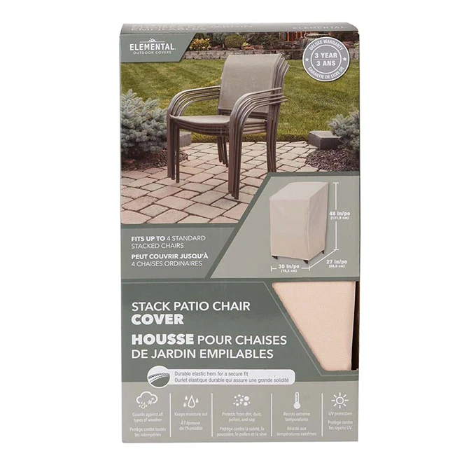 Housse Beige Pour Chaises Empilées Elemental De 30 Po X 27 Po X 48 Po 6 Housse Beige Pour Chaises Empilées Elemental De 30 Po X 27 Po X 48 Po – Image 4