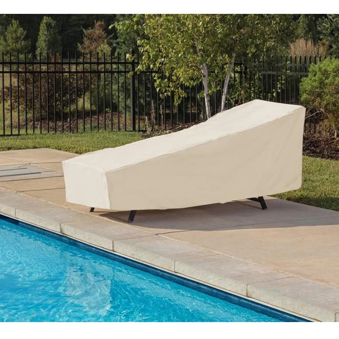 Housse De Chaise Longue Beige Elemental Pour L'extérieur De 28 Po X 76 Po X 30 Po 4 Housse De Chaise Longue Beige Elemental Pour L'extérieur De 28 Po X 76 Po X 30 Po – Image 2