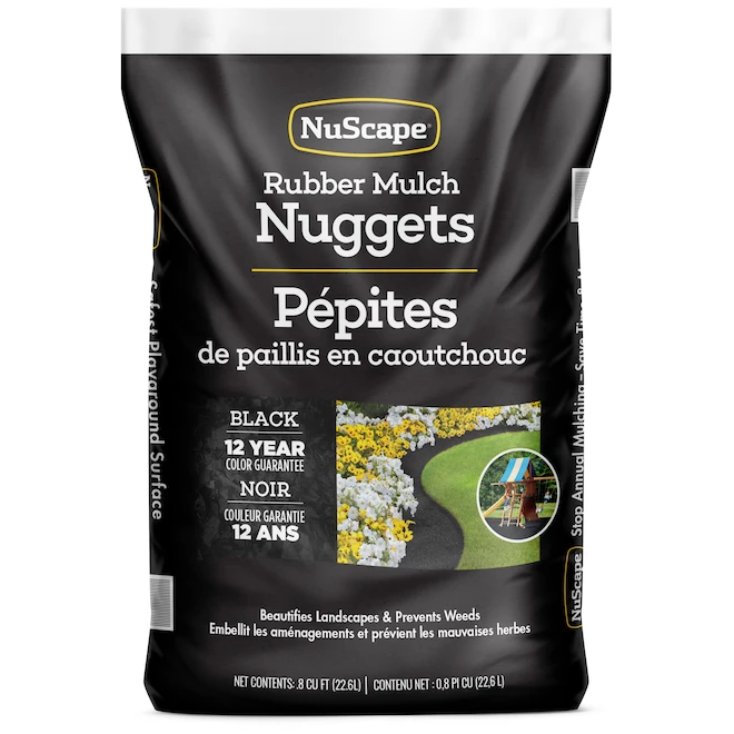 Paillis De Pépites En Caoutchouc Noir NuScape, 22,6 L