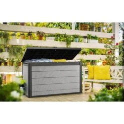 Coffre De Rangement Pour L'extérieur Premier Par Keter En Plastique Gris Anthracite De 757 L -Outsunnies Boutique 41537256c L