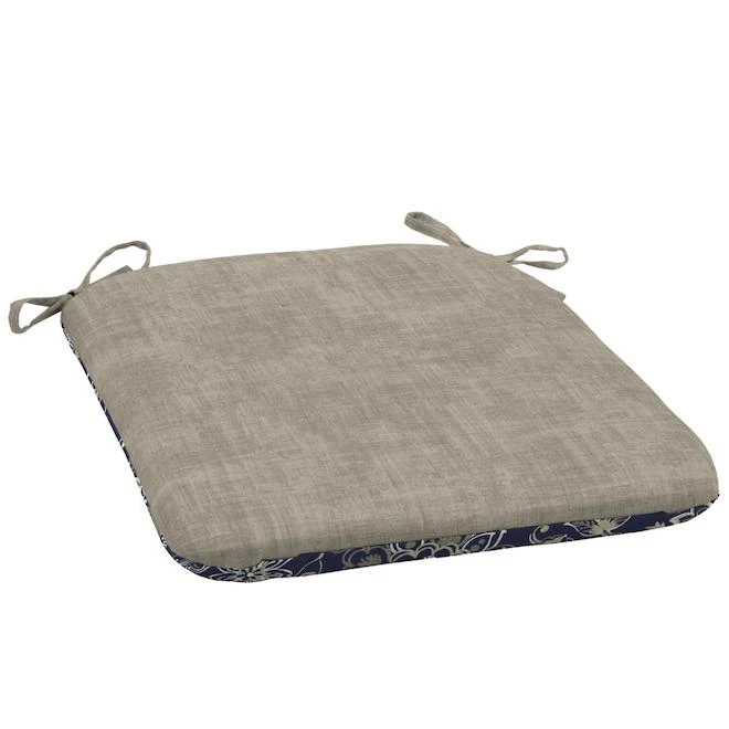 Coussin Réversible Pour Chaise De Patio Style Selections De 18 Po X 19 Po En Polyester à Motif Floral Bleu Et Gris 4 Coussin Réversible Pour Chaise De Patio Style Selections De 18 Po X 19 Po En Polyester à Motif Floral Bleu Et Gris – Image 2