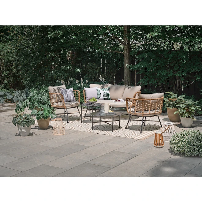 Tapis Extérieur Allen + Roth Avec Formes Géométriques Beiges, 8 Pi X 10 Pi 6 Tapis Extérieur Allen + Roth Avec Formes Géométriques Beiges, 8 Pi X 10 Pi – Image 4