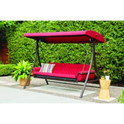 Balançoire Style Selections Avec Futon, 3 Personnes, 8 Pi, Acier/polyester, Rouge/brune 8 Balançoire Style Selections Avec Futon, 3 Personnes, 8 Pi, Acier/polyester, Rouge/brune -Outsunnies Boutique 44315009b L