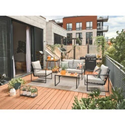 Ensemble De Conversation De Patio Morocco De Origin 21 Cadre En Métal Et Coussins Gris Inclus 4 Pièces 8 Ensemble De Conversation De Patio Morocco De Origin 21 Cadre En Métal Et Coussins Gris Inclus 4 Pièces -Outsunnies Boutique 44315021d L