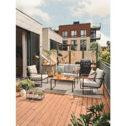 Ensemble De Conversation De Patio Morocco De Origin 21 Cadre En Métal Et Coussins Gris Inclus 4 Pièces 9 Ensemble De Conversation De Patio Morocco De Origin 21 Cadre En Métal Et Coussins Gris Inclus 4 Pièces -Outsunnies Boutique 44315021e L