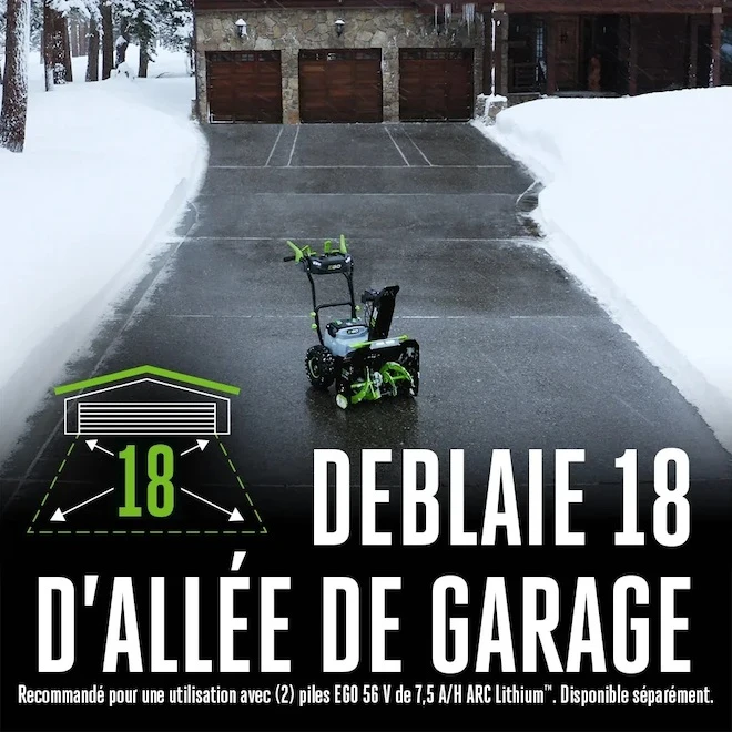 Souffleuse à Neige EGO Power+ Peak Power(MC) 2 Phases, 56 V, Moteur Sans Balais, 24 Po (batterie Et Chargeur Inclus) 6 Souffleuse à Neige EGO Power+ Peak Power(MC) 2 Phases, 56 V, Moteur Sans Balais, 24 Po (batterie Et Chargeur Inclus) – Image 4