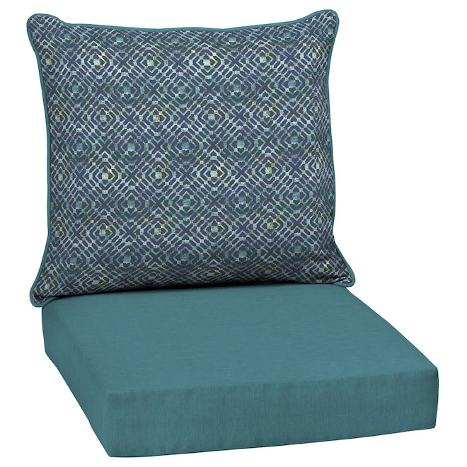 Style Selections Coussin De Siège De Patio à Siège Profond Style Selection Hadrian à Carreaux Bleu Géométrique (2/pqt) 3 Style Selections Coussin De Siège De Patio à Siège Profond Style Selection Hadrian à Carreaux Bleu Géométrique (2/pqt)