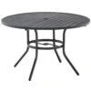 Table à Manger Pour Patio Pelham Bay De Style Selections Acier Noir Mat 48 Po X 29 1/4 Po -Outsunnies Boutique 47865005 L