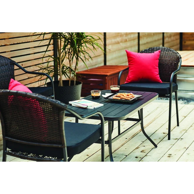 Table D'extérieur Pelham Bay De Style Selections Acier, 40 Po X 22,5 Po X 20,25 Po, Noir 6 Table D'extérieur Pelham Bay De Style Selections Acier, 40 Po X 22,5 Po X 20,25 Po, Noir – Image 4