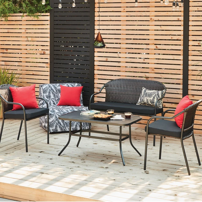 Table D'extérieur Pelham Bay De Style Selections Acier, 40 Po X 22,5 Po X 20,25 Po, Noir 7 Table D'extérieur Pelham Bay De Style Selections Acier, 40 Po X 22,5 Po X 20,25 Po, Noir – Image 5