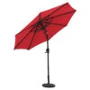 Parasol De Marché Inclinable De 9 Pi En Tissu Polyester Rouge Style Selections -Outsunnies Boutique 48655012 L