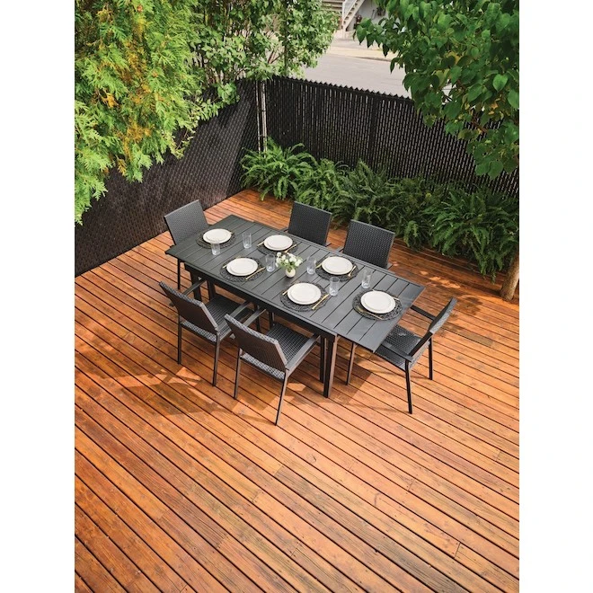 Chaise De Patio Moderne Noire Spoga Adam De Style Selections Empilable 22,5 Po X 23,5 Po X 34,5 Po 5 Chaise De Patio Moderne Noire Spoga Adam De Style Selections Empilable 22,5 Po X 23,5 Po X 34,5 Po – Image 3