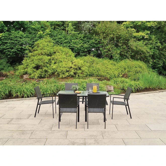 Chaise De Patio Moderne Noire Spoga Adam De Style Selections Empilable 22,5 Po X 23,5 Po X 34,5 Po 6 Chaise De Patio Moderne Noire Spoga Adam De Style Selections Empilable 22,5 Po X 23,5 Po X 34,5 Po – Image 4