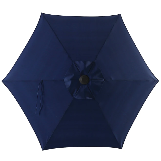 Parasol De Marché 7,5 Pi Style Selections, Acier Et Tissu Bleu Marine 3 Parasol De Marché 7,5 Pi Style Selections, Acier Et Tissu Bleu Marine