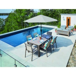 Parasol Gris Pâle De Style Marché Par Style Selections De 9 Pi Avec Mécanisme D'inclinaison -Outsunnies Boutique 48655082c L