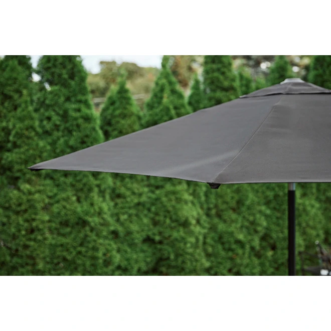 Parasol De Marché Inclinable De 9 Pi En Tissu Polyester Noir Style Selections 4 Parasol De Marché Inclinable De 9 Pi En Tissu Polyester Noir Style Selections – Image 2