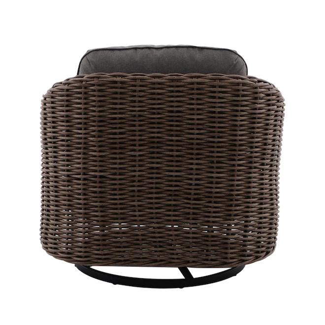 Ensemble De 2 Chaises Pivotantes En Osier Costa De Allen + Roth Avec Coussins Gris 5 Ensemble De 2 Chaises Pivotantes En Osier Costa De Allen + Roth Avec Coussins Gris – Image 3