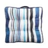 Coussin Réversible Style Selections Pour Chaise Ou Sol, Motif Rayé, Bleu