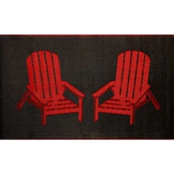 Tapis En Polypropylène Par Style Selections, Intérieur/extérieur, Imprimé Chaise Adirondack, 3 Pi L. X 5 Pi L.