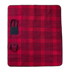 Couverture De Pique-nique Style Selections, Plaid Rouge Et Noir, 50 Po X 60 Po