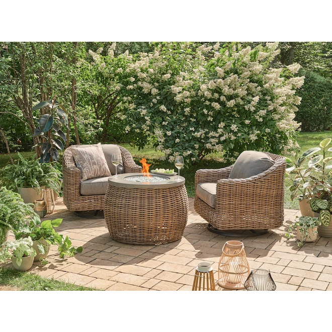 Coussin Décoratif D'extérieur Canopii En Acrylique à Imprimé Graphique Gris, Carré 4 Coussin Décoratif D'extérieur Canopii En Acrylique à Imprimé Graphique Gris, Carré – Image 2