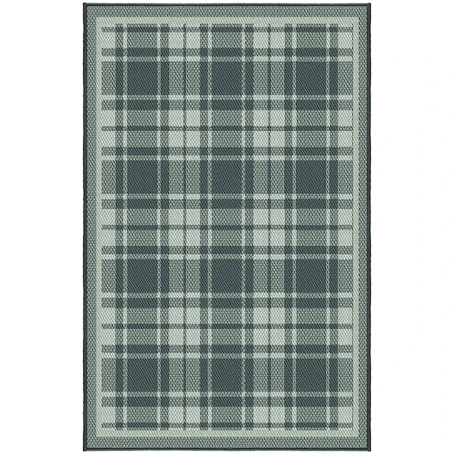 Tapis Extérieur Calvin De Korhani, 6 Pi X 8 Pi, Polypropylène, Crème Et Charbon 3 Tapis Extérieur Calvin De Korhani, 6 Pi X 8 Pi, Polypropylène, Crème Et Charbon