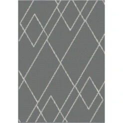Tapis D'extérieur Studio Rectangulaire, Gris (5 Pi X 7 Pi)