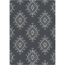 Tapis D'extérieur KO2 Rectangulaire, Gris (5 Pi X 7 Pi)