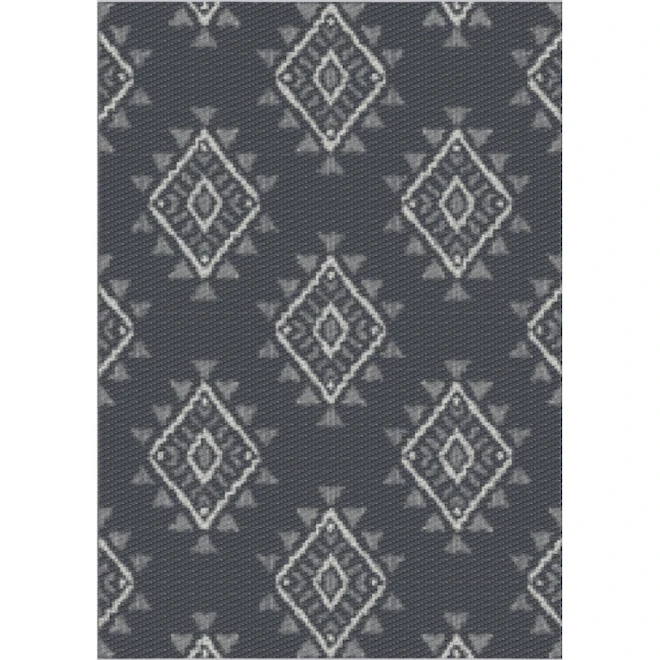 Tapis D'extérieur KO2 Rectangulaire, Gris (5 Pi X 7 Pi) 3 Tapis D'extérieur KO2 Rectangulaire, Gris (5 Pi X 7 Pi)