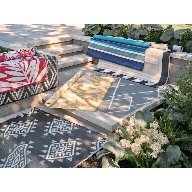 Tapis D'extérieur KO2 Rectangulaire, Gris (5 Pi X 7 Pi) 4 Tapis D'extérieur KO2 Rectangulaire, Gris (5 Pi X 7 Pi) – Image 2