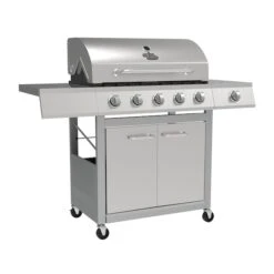 Barbecue Grill Chef Gaz Propane De 72,000 BTU Et 660 Po², 5 Brûleurs, Acier Inoxydable
