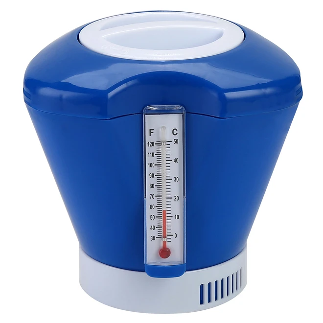 Diffuseur De Chlore Avec Thermomètre CPA, Bleu 3 Diffuseur De Chlore Avec Thermomètre CPA, Bleu