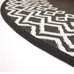 Tapis Rond Multy Home En Polyester De 5 Pi De Diamètre à Bordure Noire -Outsunnies Boutique 76675144d L