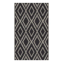 Tapis D'extérieur Multy Home En Polyester Blanc Et Noir De 3 Pi X 5 Pi